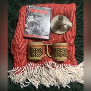 It’s a Wonderful Life DVD, throw blanket, vintage Nestle Hot Cocoa Mugs & more